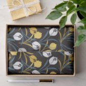 Elegant Tulip Floral Muster Seidenpapier (Geschenk)