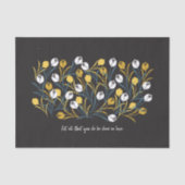 Elegant Tulip Floral Muster Seidenpapier (Vorderseite)