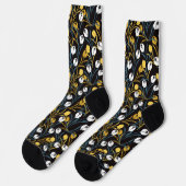Elegant Tulip Floral Muster Socken (Linkes Detail)