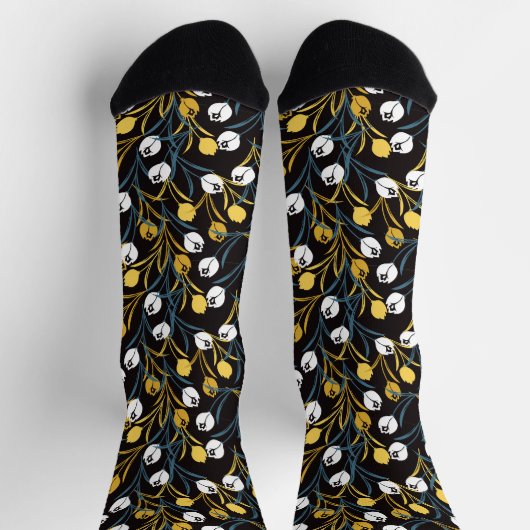 Elegant Tulip Floral Muster Socken (Oben)