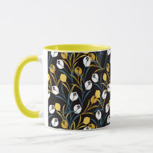 Elegant Tulip Floral Muster Tasse