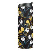 Elegant Tulip Floral Muster Thermosbecher (Nach links gedreht)