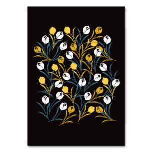 Elegant Tulip Floral Muster Tischnummer