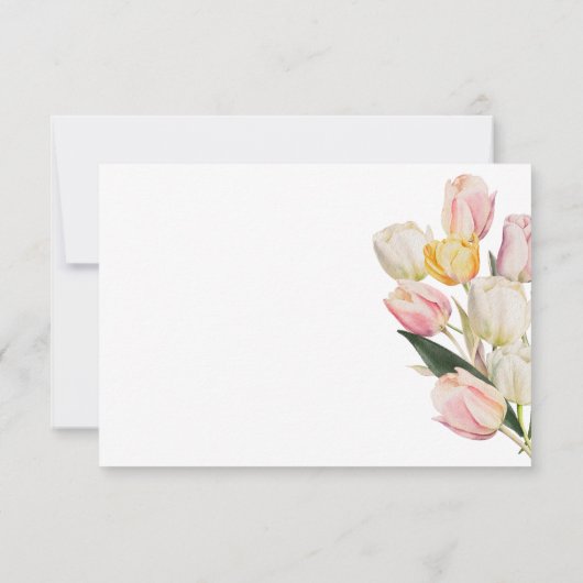 Elegant Tulip RSVP Card (Rückseite)