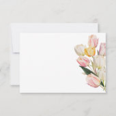 Elegant Tulip RSVP Card Karte (Rückseite)