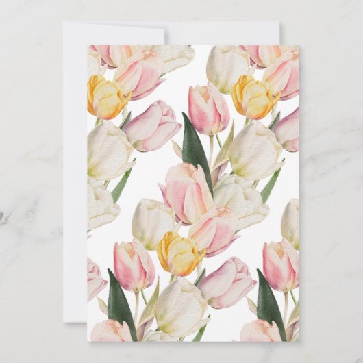 Elegant Tulip Save the Date (Rückseite)