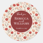 Elegant Tulip Wedding Sticker (Vorderseite)