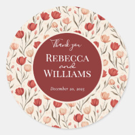 Elegant Tulip Wedding Sticker