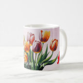 Elegant Tulips Happy Mother Day Kaffeetasse (VorderseiteRechts)
