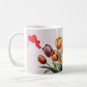 Elegant Tulips Happy Mother Day Kaffeetasse (Links)