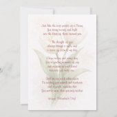 Elegant Tulips Thinking Of You Card Feiertagskarte (Rückseite)