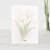 Elegant Tulips Thinking Of You Card Karte (Rückseite)