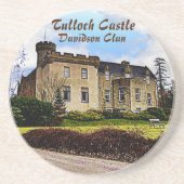Elegant Tulloch Castle - Scottish Davidson Clan Getränkeuntersetzer (Vorne)