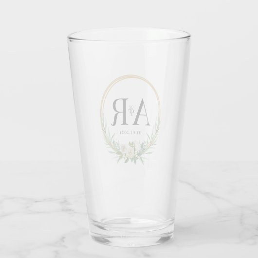 Elegant Tumbler für Hochzeit und Jubiläum (Rückseite)