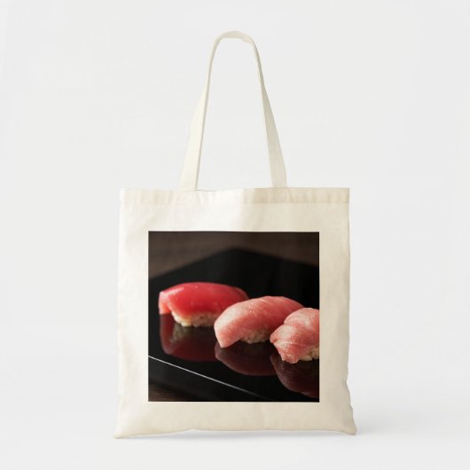 Elegant Tuna Sushi Trio Tote Bag Tragetasche (Vorne)