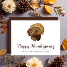 Elegant Turkey Happy Thanksgiving