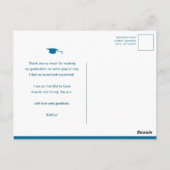 Elegant Türkis 4 Foto Abschluss Vielen Dank Postkarte (Rückseite)