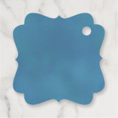 Elegant Türkis Blue Rose Wedding Vielen Dank Geschenkanhänger (Rückseite)