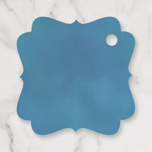 Elegant Türkis Blue Rose Wedding Vielen Dank Geschenkanhänger (Rückseite)