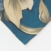 Elegant Türkis Kingfisher Bird Floral Fleecedecke (Ecke)