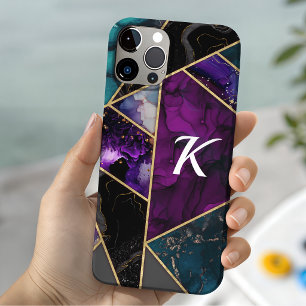 Elegant Türkis Lila Glitter Mädchenstyle Case-Mate iPhone Hülle