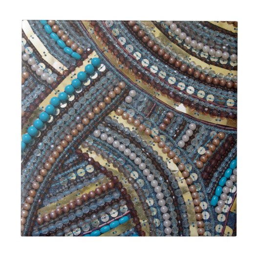 Elegant türkis sequifiziert fliese (Vorderseite)
