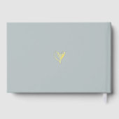 Elegant Türkise Blue Script Wedding Gästebuch (Rückseite)