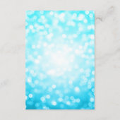 Elegant Türkise Bokeh Lights Wedding Details Begleitkarte (Rückseite)