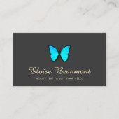 Elegant Türkise Butterfly Visitenkarte (Vorderseite)