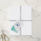 Elegant türkise Tides Beach Wedding Geschenkanhänger (Mit Garn)