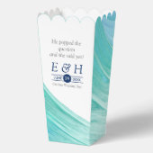 Elegant türkise Tides Beach Wedding Geschenkschachtel (Vorderseite)