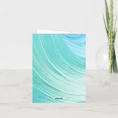 Elegant türkise Tides Beach Wedding Vielen Dank Dankeskarte (Rückseite)