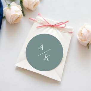 Elegant türkisfarben/Aquamarin Runder Aufkleber