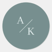 Elegant türkisfarben/Aquamarin Runder Aufkleber (Vorderseite)