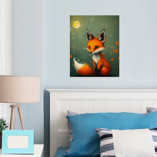 Elegant Twilight Fox - Artistic Foliendrucke (In Situ (Schlafzimmer))