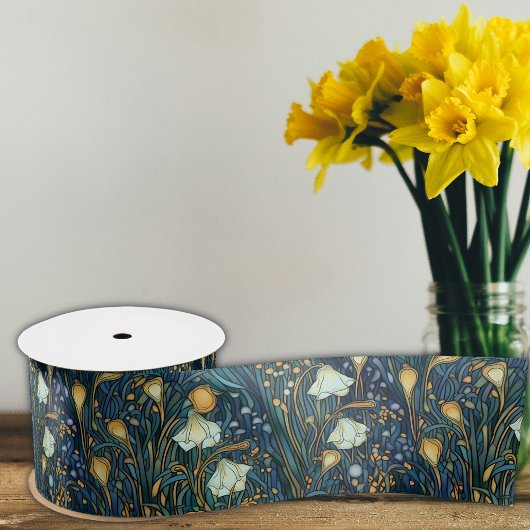 Elegant Twilight Garden Floral Botanisch Satinband