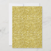 Elegant Twin Quinceañera Einladung Floral Gold (Rückseite)