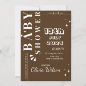 Elegant Twinkle Little Star Baby Dusche Einladung (Vorderseite)