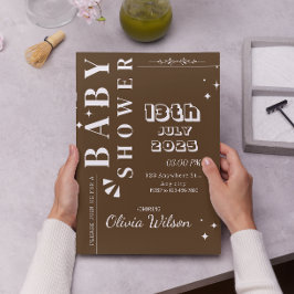 Elegant Twinkle Little Star Baby Dusche Einladung