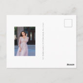 Elegant Two Foto Quinceanera Vielen Dank Postkarte (Rückseite)