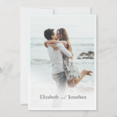 Elegant Two Foto Stilvolle Hochzeit Einladung (Rückseite)