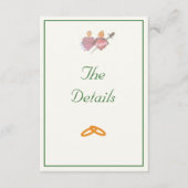 Elegant Two Hearts Catholic Wedding  Begleitkarte (Vorderseite)