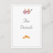 Elegant Two Hearts Catholic Wedding  Begleitkarte (Vorderseite)