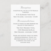 Elegant Two Hearts Catholic Wedding  Begleitkarte (Rückseite)