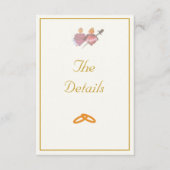 Elegant Two Hearts Catholic Wedding  Begleitkarte (Vorderseite)