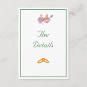 Elegant Two Hearts Catholic Wedding  Begleitkarte (Vorderseite)