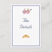 Elegant Two Hearts Catholic Wedding  Begleitkarte (Vorderseite)