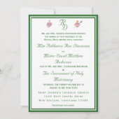 Elegant Two Hearts Catholic Wedding Invitation Einladung (Vorderseite)