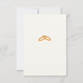 Elegant Two Hearts Catholic Wedding  RSVP Karte (Rückseite)