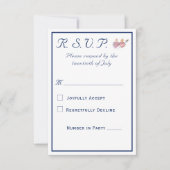 Elegant Two Hearts Catholic Wedding  RSVP Karte (Vorderseite)